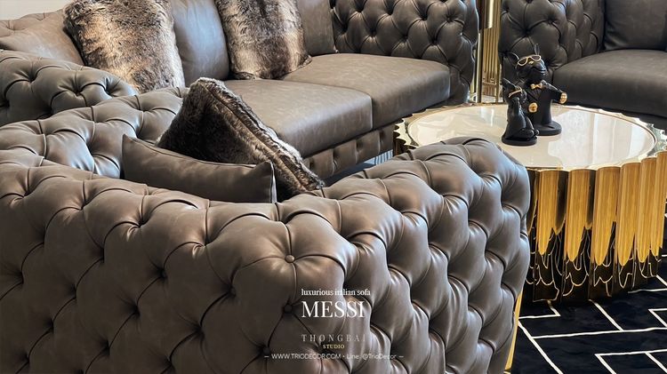 𝙼𝙴𝚂𝚂𝙸 𝚂𝙴𝚃  𝚕𝚞𝚡𝚞𝚛𝚒𝚘𝚞𝚜 𝙸𝚝𝚊𝚕𝚒𝚊𝚗 𝚜𝚘𝚏𝚊  โซฟาลัคชัวรี่ รุ่น เมสซี่ พร้อมโต๊ะกลาง รูปที่ 9