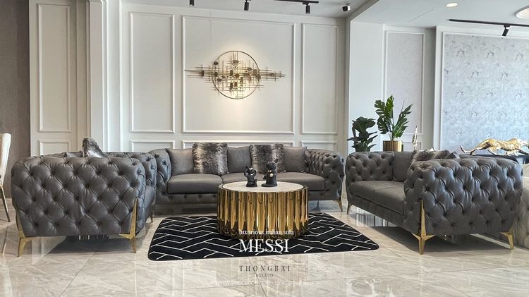 𝙼𝙴𝚂𝚂𝙸 𝚂𝙴𝚃  𝚕𝚞𝚡𝚞𝚛𝚒𝚘𝚞𝚜 𝙸𝚝𝚊𝚕𝚒𝚊𝚗 𝚜𝚘𝚏𝚊  โซฟาลัคชัวรี่ รุ่น เมสซี่ พร้อมโต๊ะกลาง รูปที่ 2