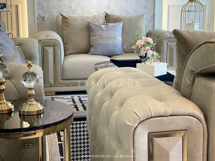 𝙶𝙸𝙾𝚅𝙰𝙽𝙸 𝚂𝙴𝚃 𝚕𝚞𝚡𝚞𝚛𝚒𝚘𝚞𝚜 𝙸𝚝𝚊𝚕𝚒𝚊𝚗 𝚜𝚘𝚏𝚊  โซฟาลัคชัวรี่ เซ็ต𝟹-𝟸-𝟷ที่นั่ง รุ่น จีโอวานี่ พร้อมโต๊ะกลาง รูปที่ 8