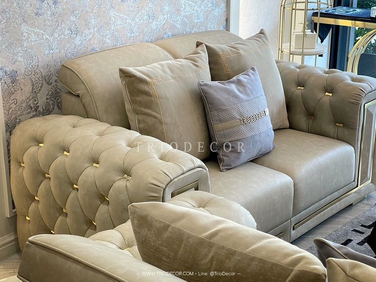 𝙶𝙸𝙾𝚅𝙰𝙽𝙸 𝚂𝙴𝚃 𝚕𝚞𝚡𝚞𝚛𝚒𝚘𝚞𝚜 𝙸𝚝𝚊𝚕𝚒𝚊𝚗 𝚜𝚘𝚏𝚊  โซฟาลัคชัวรี่ เซ็ต𝟹-𝟸-𝟷ที่นั่ง รุ่น จีโอวานี่ พร้อมโต๊ะกลาง รูปที่ 5