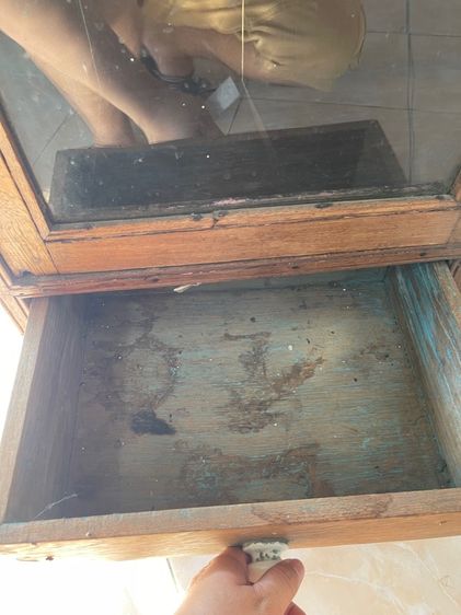 ตู้ ขาพัด ไม้สักโบราณ รูปที่ 15