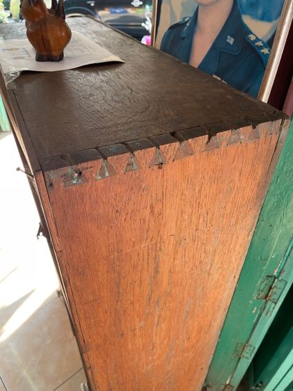 ตู้ ขาพัด ไม้สักโบราณ รูปที่ 9