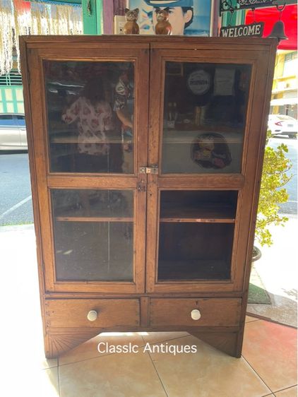 ตู้ ขาพัด ไม้สักโบราณ