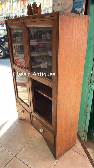 ตู้ ขาพัด ไม้สักโบราณ รูปที่ 4