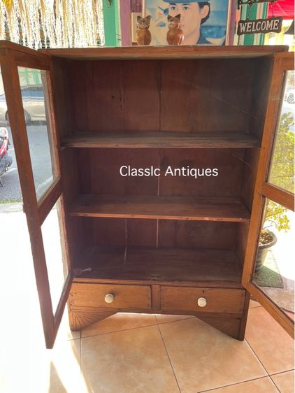 ตู้ ขาพัด ไม้สักโบราณ รูปที่ 3