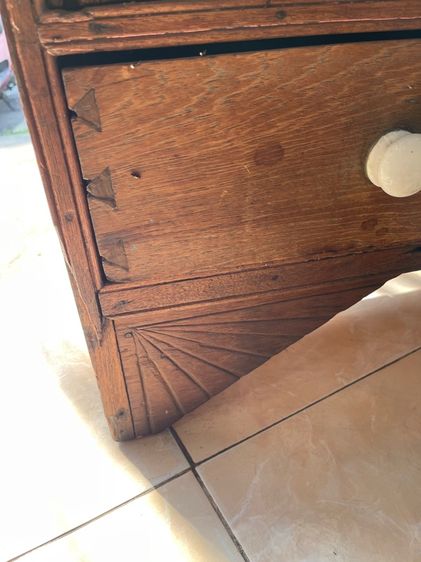 ตู้ ขาพัด ไม้สักโบราณ รูปที่ 16