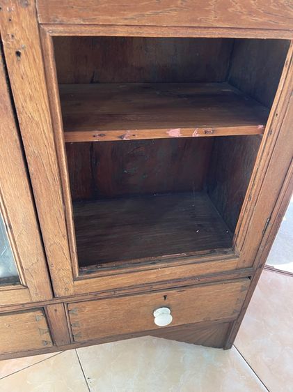 ตู้ ขาพัด ไม้สักโบราณ รูปที่ 6