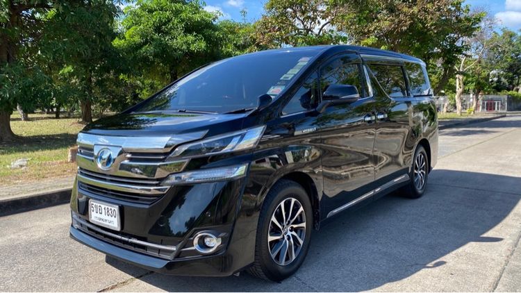 Toyota Vellfire 2015 2.5 Hybrid E-Four 4WD Utility-car ไฮบริด ไม่ติดแก๊ส เกียร์อัตโนมัติ ดำ รูปที่ 2