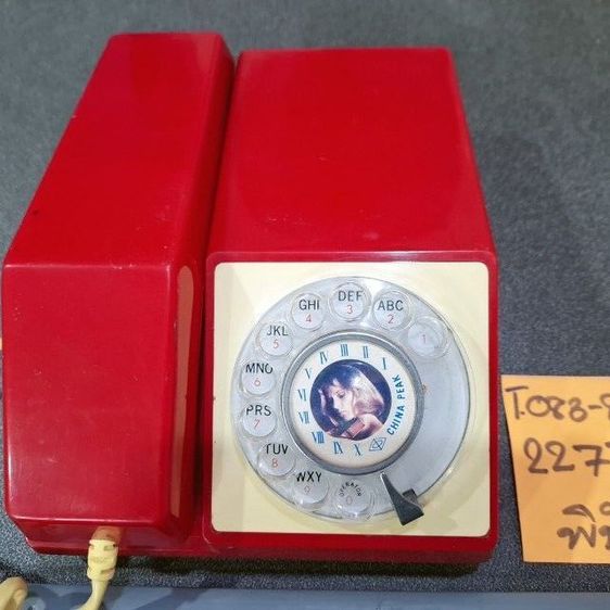 ขายโทรศัพท์โบราณแบบหมุนสีแดงสดใส สำหรับโชว์ รูปที่ 2