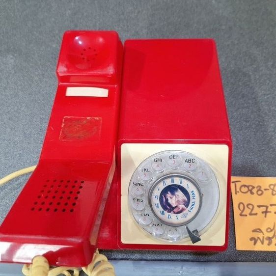 ขายโทรศัพท์โบราณแบบหมุนสีแดงสดใส สำหรับโชว์ รูปที่ 3