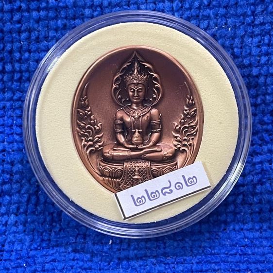 เหรียญทองแดงพระไภษัชยคุรุไวฑูรยประภาตถาคตพุทธเจ้า สภากาชาดไทย ปี 2565 ผู้รู้แนวทางขจัดปัดเป่าให้พ้นจากความทุกข์ที่เกิดจากการเจ็บไข้