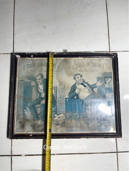 ภาพ เงินสดเงินเชื่อ พร้อมกรอบ โบราณเก่าสะสม รูปที่ 9