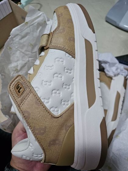 ขาว หนัง PU รองเท้าผ้าใบ UK 10.5 | EU 45 1/3 | US 11 MLB chunky liner classic monogram no.45