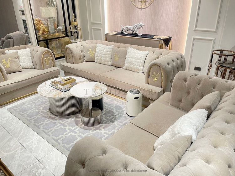 𝚁𝙾𝙼𝙰𝙽𝙾 𝚂𝙴𝚃 𝚕𝚞𝚡𝚞𝚛𝚒𝚘𝚞𝚜 𝙸𝚝𝚊𝚕𝚒𝚊𝚗 𝚜𝚘𝚏𝚊 โซฟาลัคชัวรี่ เซ็ต𝟹-𝟸-𝟷ที่นั่ง รุ่น โรมาโน พร้อมโต๊ะกลาง รูปที่ 4