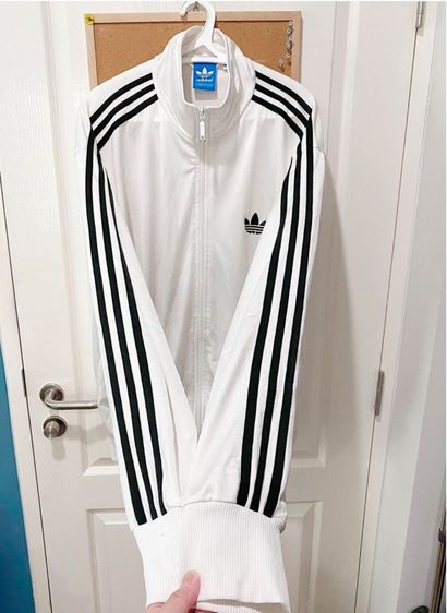 เสื้อวอร์มสีขาวแถบ แบรนด์ addidas firebird  รูปที่ 6