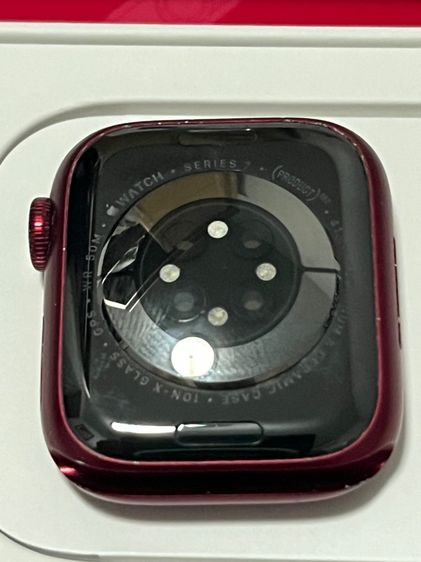 Apple Watch Series 7 41 mm Red Aluminum Case Red Sport Band GPS รูปที่ 11