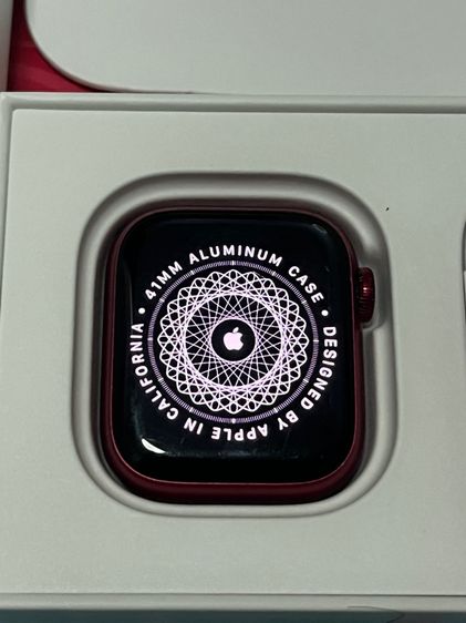 Apple Watch Series 7 41 mm Red Aluminum Case Red Sport Band GPS รูปที่ 5