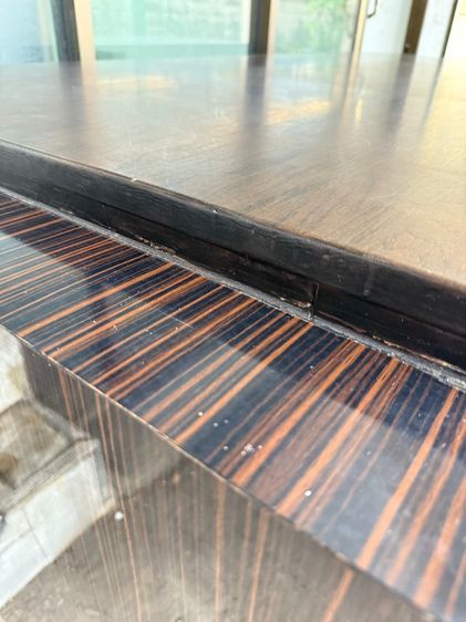 โต๊ะทำงานไม้สั่งทำ ลายไม้น้ำตาลเข้ม รูปที่ 10