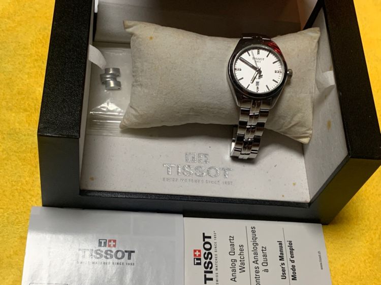 นาฬิกาหญิง TISSOT 1853 หน้าเพชรสภาพสวยพร้อมกล่องคู่มือสายต่อ รูปที่ 2