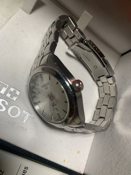 นาฬิกาหญิง TISSOT 1853 หน้าเพชรสภาพสวยพร้อมกล่องคู่มือสายต่อ รูปที่ 6