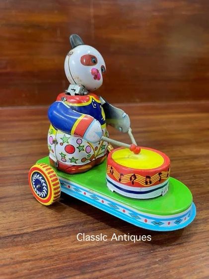 หมีตีกลอง ของเล่นสังกะสี สะสมA10 รูปที่ 4