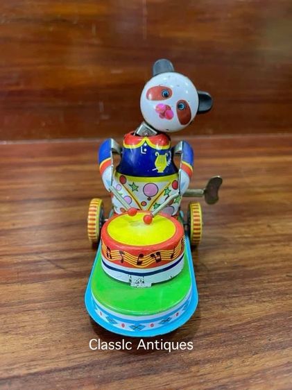 หมีตีกลอง ของเล่นสังกะสี สะสมA10 รูปที่ 5