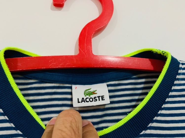เสื้อแขนยาว LACOSTE แท้ 💯 size 7 ขนาด อก 22 ยาว 28 นิ้ว สภาพใหม่มาก ดีเทลสวย เนื้อผ้าดีมากนิ่มใส่สบาย หายากน่าสะสมครับ รูปที่ 3