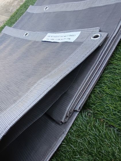  Mesh Sheet ผ้าใบกันฝุ่นกันไฟลาม 0989374098กันน้ำตัดเย็บตอกตาไก่ตามสั่ง รูปที่ 15