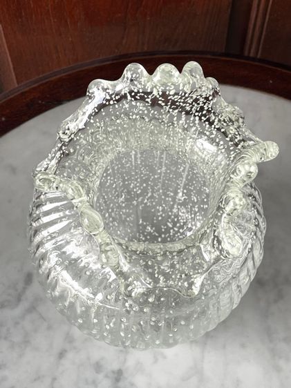 แจกันแก้ว ปากจีบสะบัดสะสมB2 รูปที่ 6