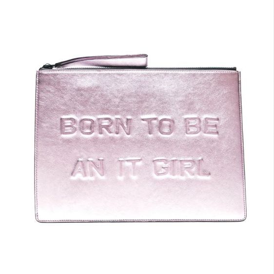 ไม่ระบุ ชมพู หนังแท้ New BOYY
Pink Metallic Leather Zip Bag