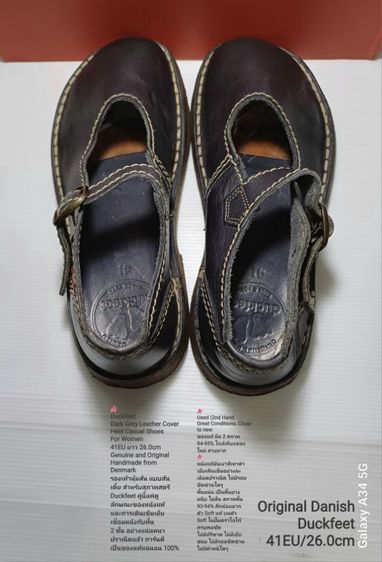 Duckfeet, Cover Heel Sandals for Women 41EU(26.0cm) Original Handmade from Denmark ของแท้ มือ 2 สภาพเยี่ยม, รองเท้า Duckfeet หนังแท้ สวยมาก รูปที่ 7