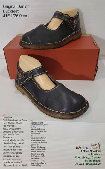 Duckfeet, Cover Heel Sandals for Women 41EU(26.0cm) Original Handmade from Denmark ของแท้ มือ 2 สภาพเยี่ยม, รองเท้า Duckfeet หนังแท้ สวยมาก รูปที่ 2