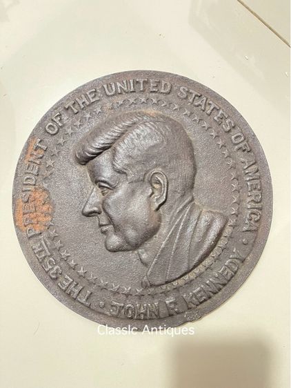 แผ่นเหล็กหล่อ J.F. KENNEDY สะสม รูปที่ 3