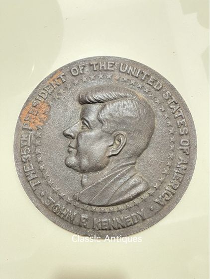 แผ่นเหล็กหล่อ J.F. KENNEDY สะสม รูปที่ 2