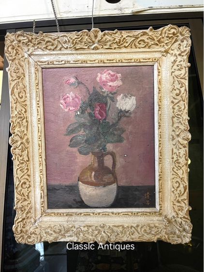 ภาพวาด ดอกกุหลาบ โบราณสะสม