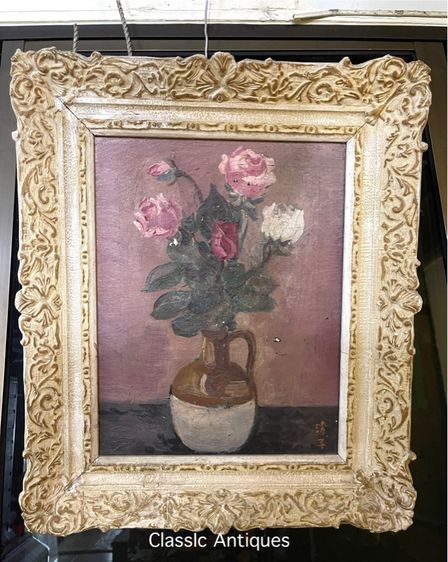 ภาพวาด ดอกกุหลาบ โบราณสะสม รูปที่ 3