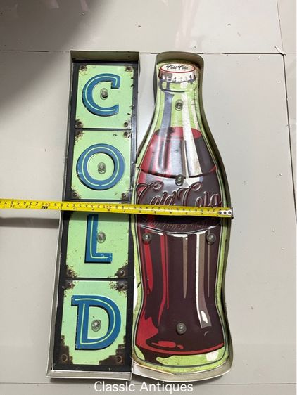 ป้ายไฟ โคล่า สังกะสีสะสม รูปที่ 4