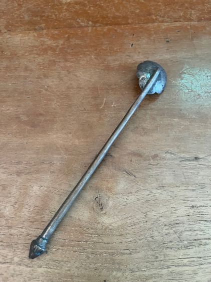 ช้อน หัวบัว ทองเหลืองโบราณเก่าสะสม รูปที่ 4