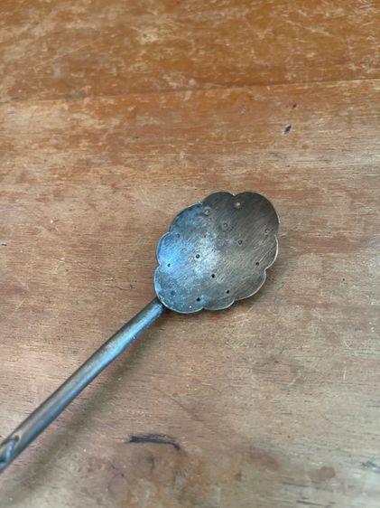 ช้อน หัวบัว ทองเหลืองโบราณเก่าสะสม รูปที่ 2