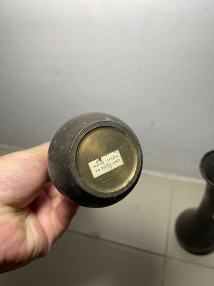 แจกัน ทองเหลือง โบราณ สะสม รูปที่ 7