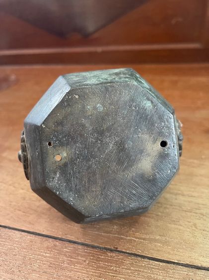 กระถาง แปดเหลี่ยม ทองเหลือง เก่าโบราณสะสม รูปที่ 7