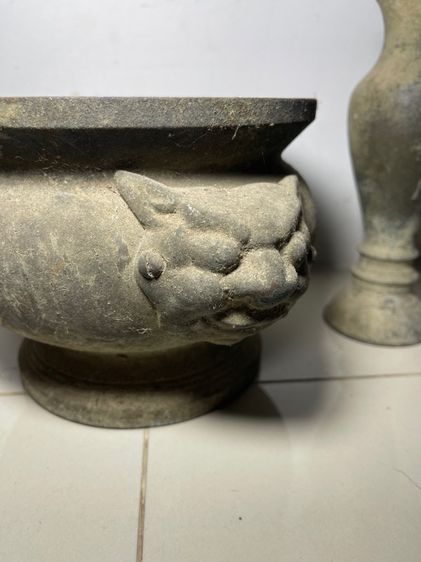 กระถาง ธูป แจกัน เชิงเทียน ทองเหลือง เก่าโบราณสะสมA1 รูปที่ 5