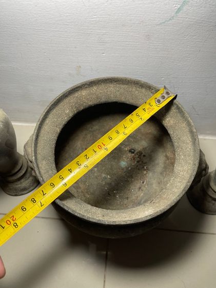 กระถาง ธูป แจกัน เชิงเทียน ทองเหลือง เก่าโบราณสะสมA1 รูปที่ 7