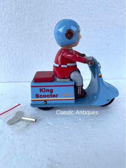 รถเวสป้า ของเล่นสังกะสี ไขลานสะสมA3 รูปที่ 5