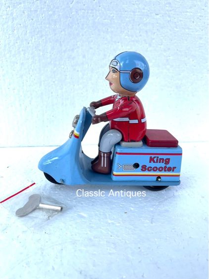 รถเวสป้า ของเล่นสังกะสี ไขลานสะสมA3 รูปที่ 3