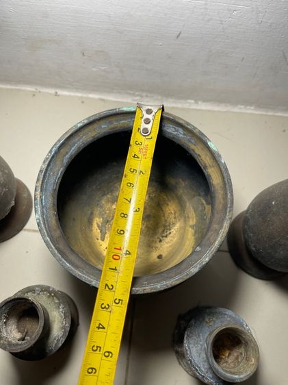 กระถาง ธูป แจกัน เชิงเทียน ทองเหลือง เก่าโบราณสะสมA3 รูปที่ 5