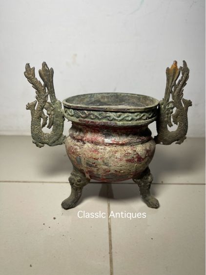 กระถาง ธูป เก่าโบราณสะสมA5 รูปที่ 4