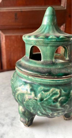 กระถาง กำยาน เคลือบเขียวสะสมA1 รูปที่ 7