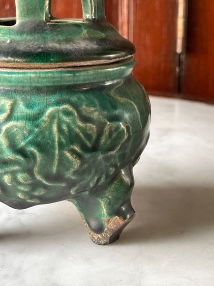 กระถาง กำยาน เคลือบเขียวสะสมA1 รูปที่ 5