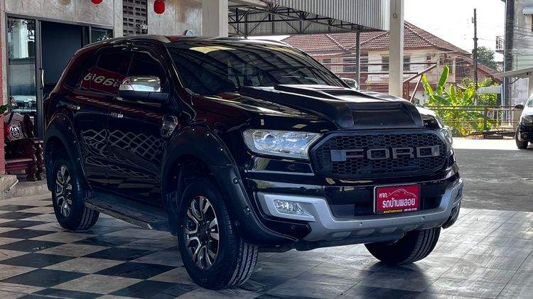 Ford Everest 2017 2.2 Titanium Plus Utility-car ดีเซล ไม่ติดแก๊ส เกียร์อัตโนมัติ ดำ รูปที่ 3